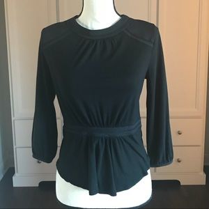 Banana Republic Black Preplum Top